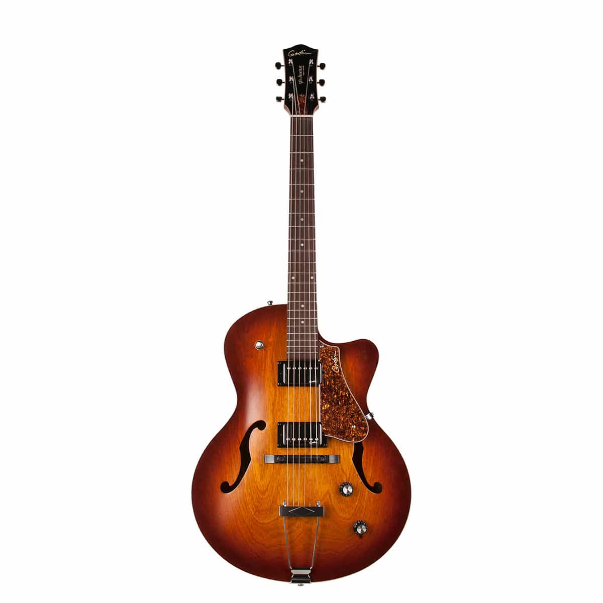 Godin - 5th Avenue Cognac Burst Kingpin II HB CW - Musik Utan Gränser 