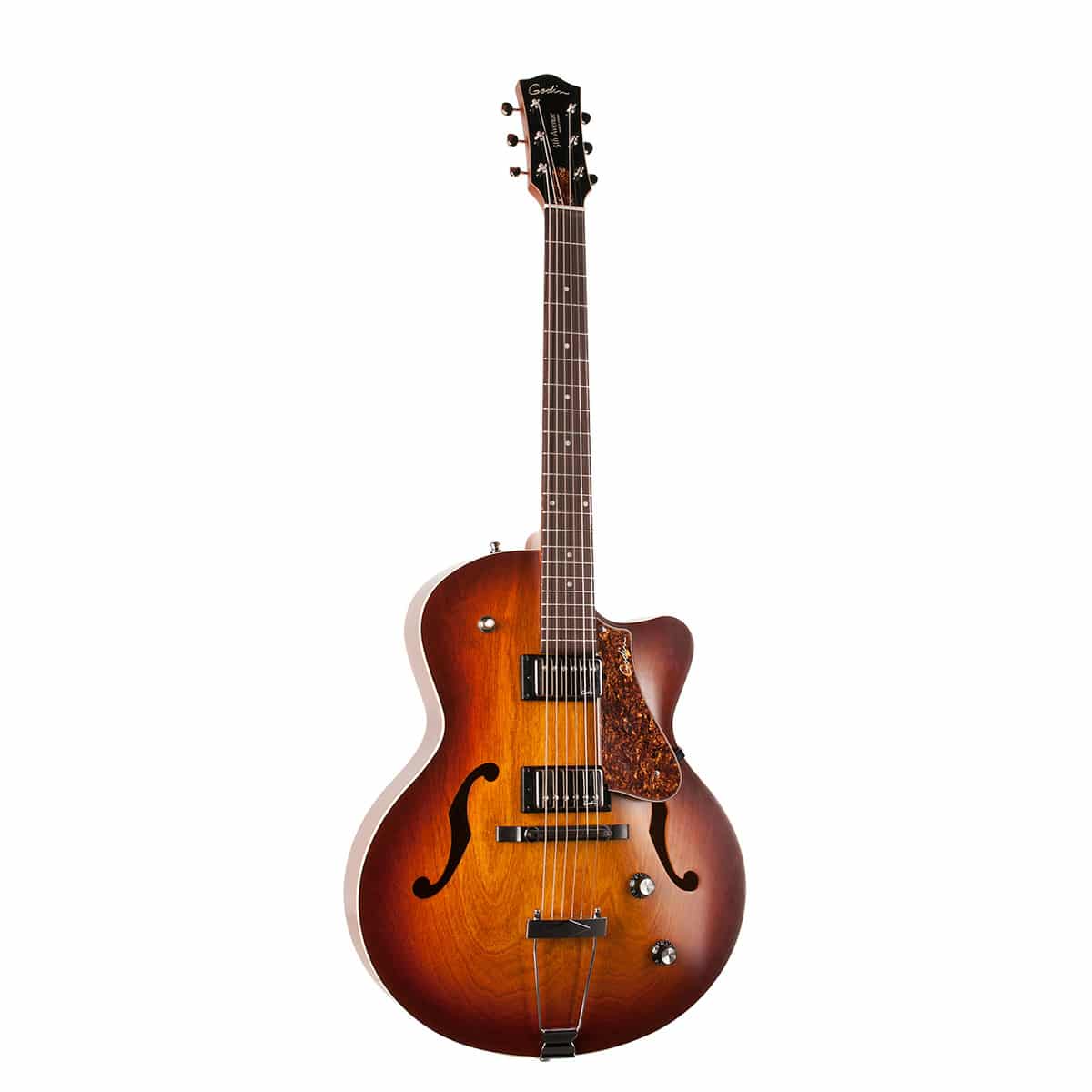Godin - 5th Avenue Cognac Burst Kingpin II HB CW - Musik Utan Gränser 
