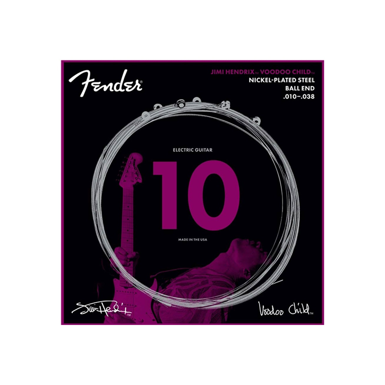 Jimi Hendrix™ Voodoo Child™ 10-38 Nickel Plated Steel Ball End