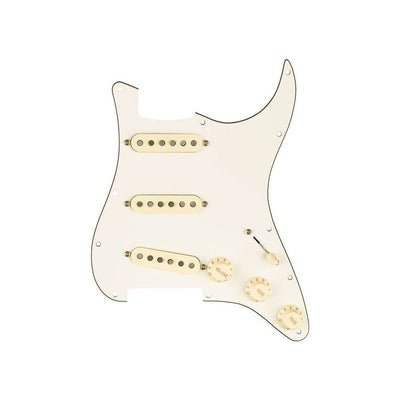 Fender - Pre-Wired Strat Pickguard Custom Shop Fat 50's SSS Parchment - Musik Utan Gränser 