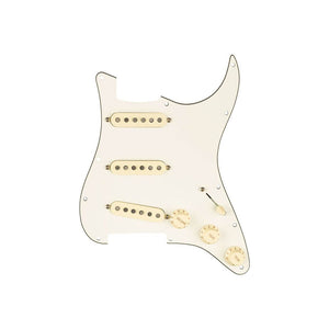 Pre-Wired Strat Pickguard Custom Shop Texas Special SSS Parchment
