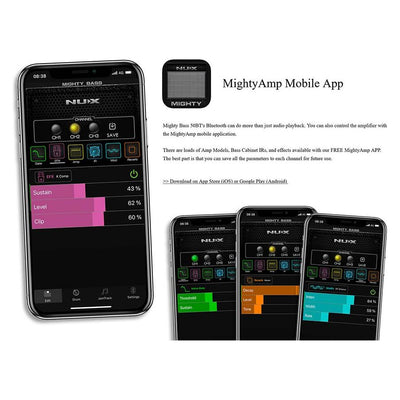 NUX - MIGHTYB50BT digital bass amplifier 50 watt - Musik Utan Gränser 