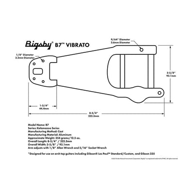 Bigsby B7 Vibrato Tailpiece Gold