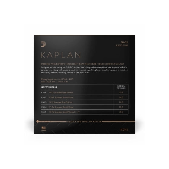 KS610 3/4M Kaplan Solo Set 3/4 Medium Tension
