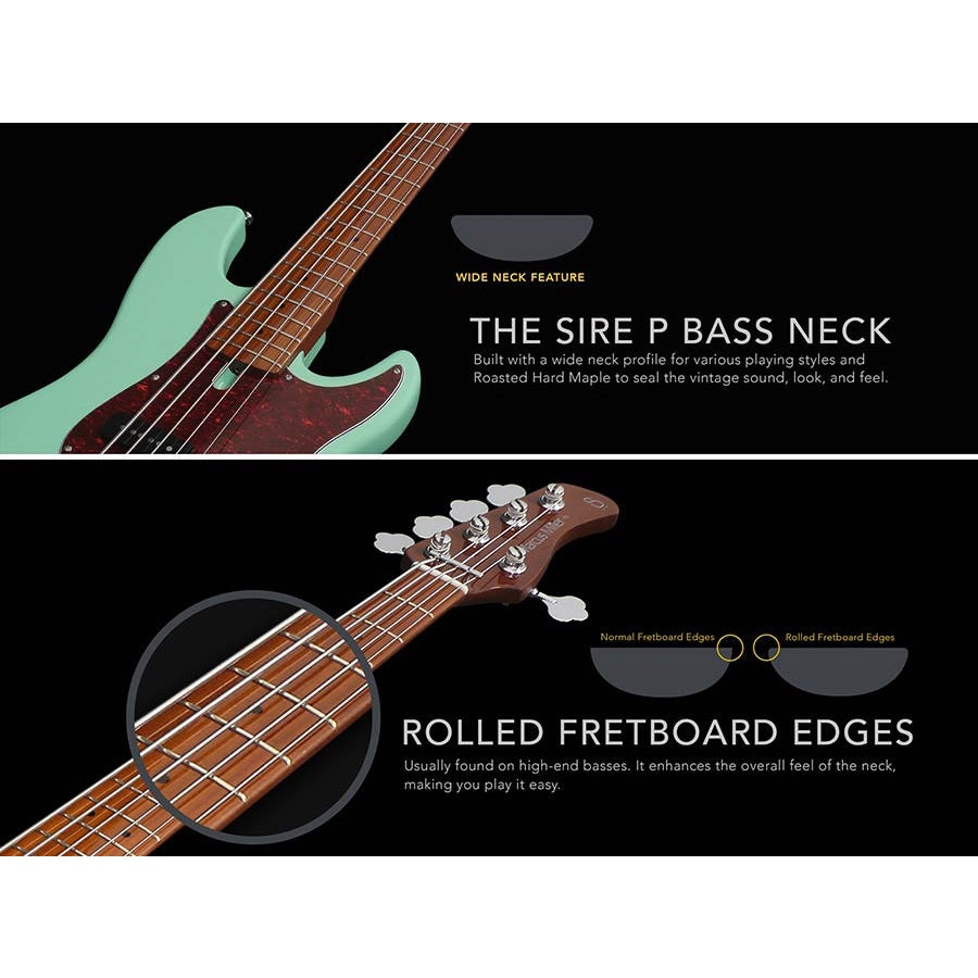 Sire P5 A5L/TS P Series Marcus Miller Tobacco Sunburst vänsterhänt – bild 7