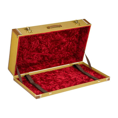 Pedalboard case with tweed covering