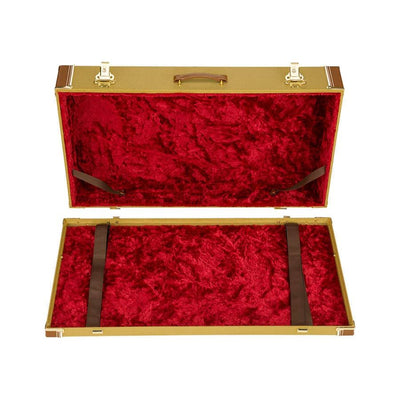 Pedalboard case with tweed covering