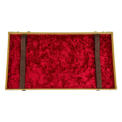Pedalboard case with tweed covering
