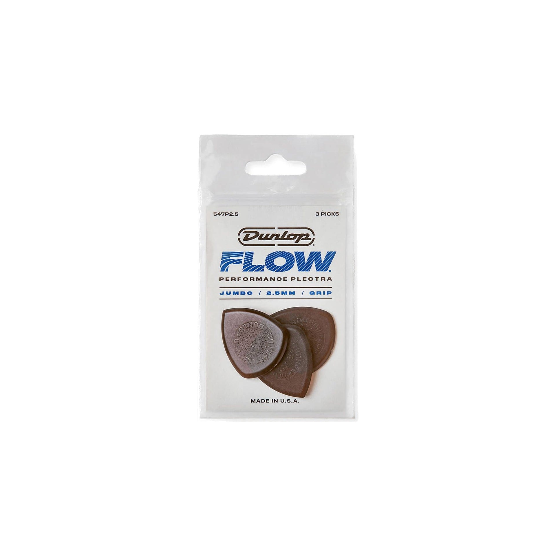Dunlop - Flow JUMBO W/GRIP 2.5MM 3 pack 547P250 - Musik Utan Gränser 