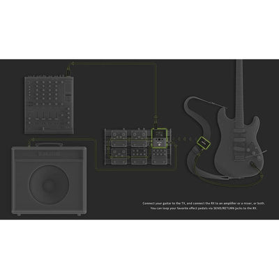 NUX - B-8 Wireless 2.4 GHz professional wireless system för instrument - Musik Utan Gränser 