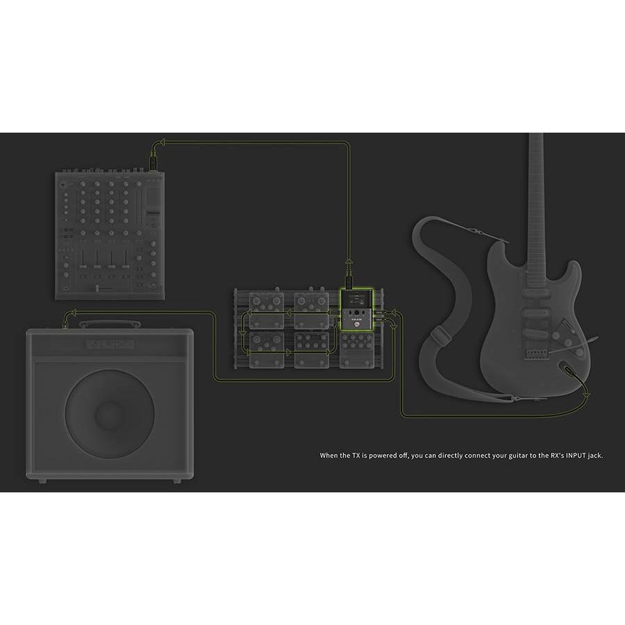 NUX - B-8 Wireless 2.4 GHz professional wireless system för instrument - Musik Utan Gränser 