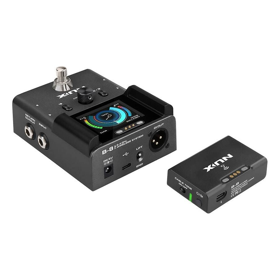 NUX - B-8 Wireless 2.4 GHz professional wireless system för instrument - Musik Utan Gränser 