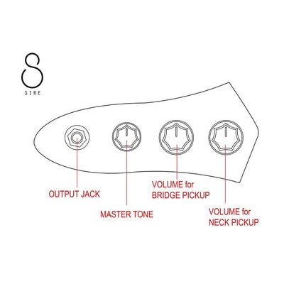 V1 Marcus Miller 4-strängad passiv Antique White