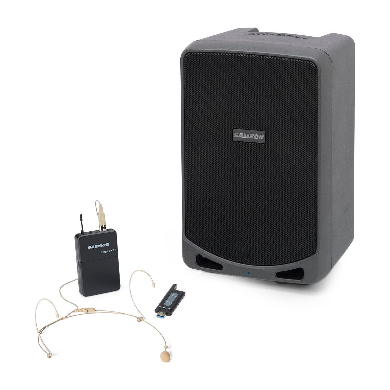 Samson - XP106wDE Bärbar högtalare med headset - Musik Utan Gränser 