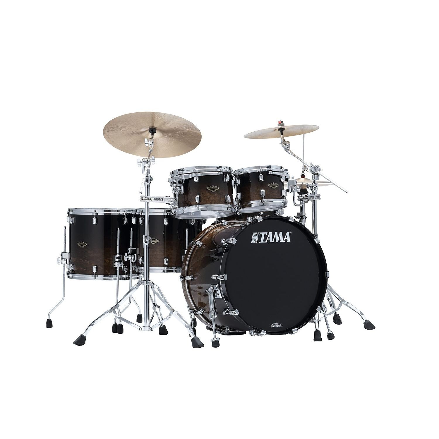 Starclassic Walnut/Birch 5-shellkit - WBS52RZS-TMF, lackerade i Transparent Mocha Fade