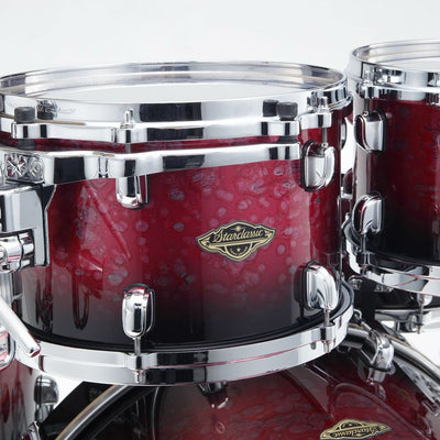 WBS52RZS-MDR Starclassic Walnut/Birch 5-shellkit lackerade i Molten Dark Raspberry Fade