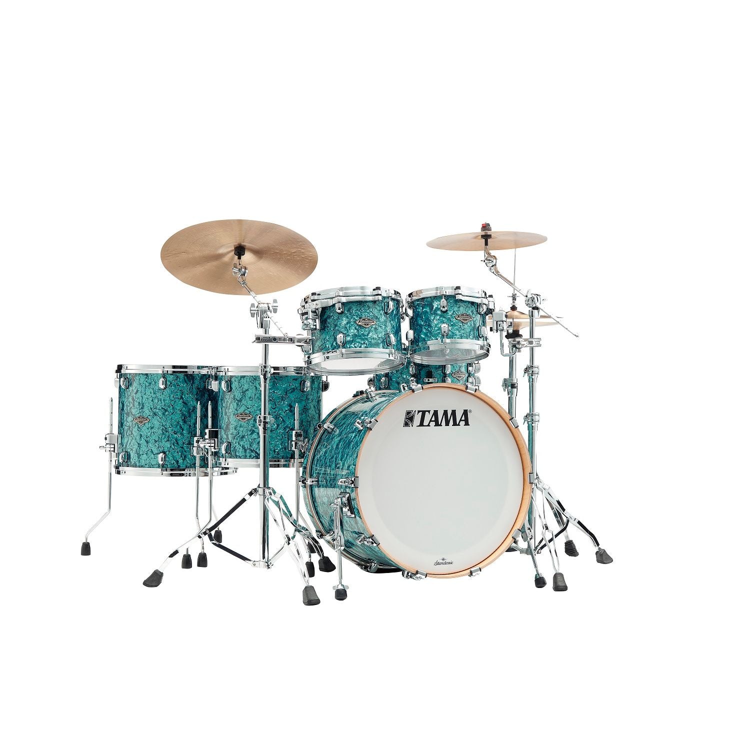 Starclassic Walnut/Birch 5-shellkit - WBR52RZS-TQP, Klädda i Turquoise Pearl Finish