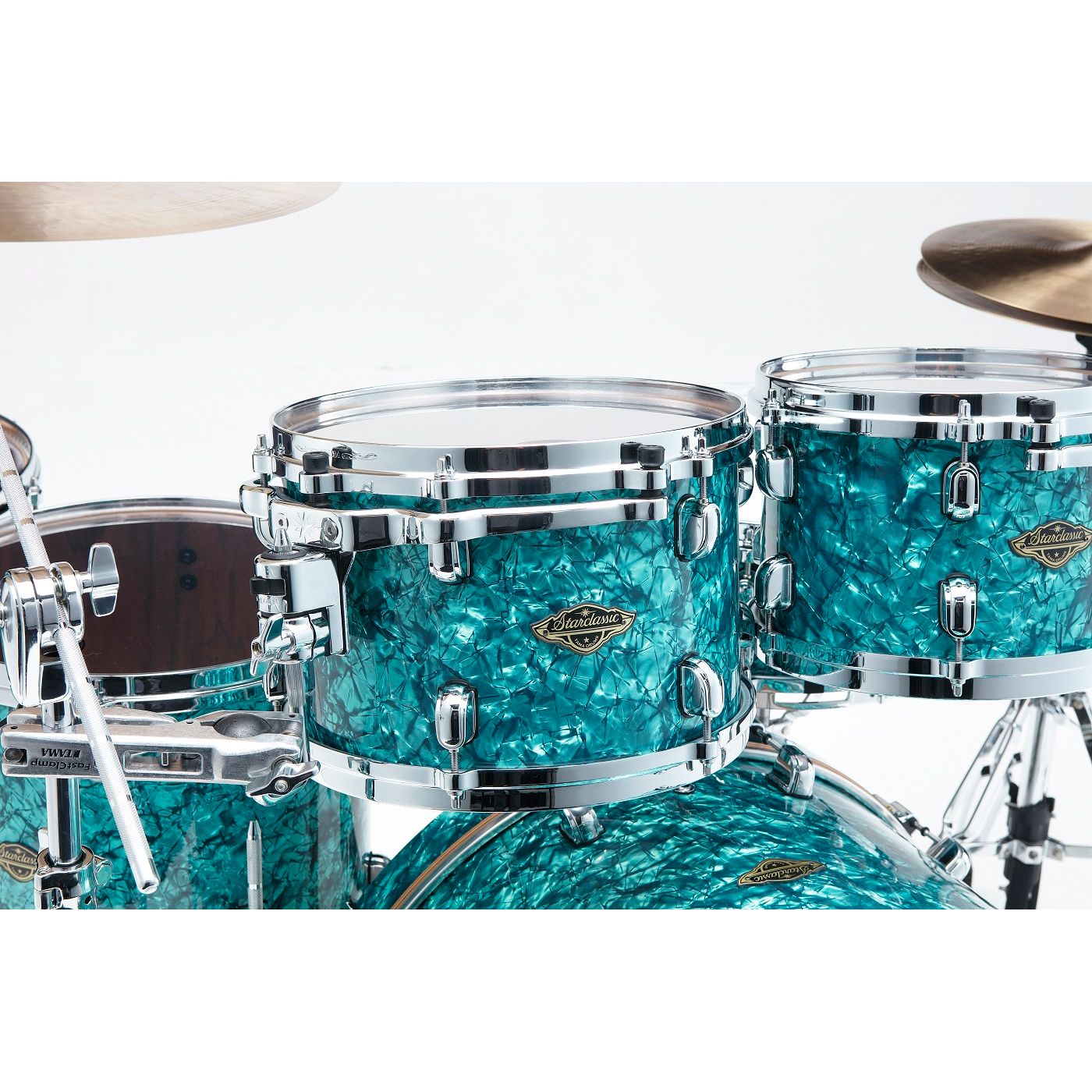Starclassic Walnut/Birch 5-shellkit - WBR52RZS-TQP, Klädda i Turquoise Pearl Finish