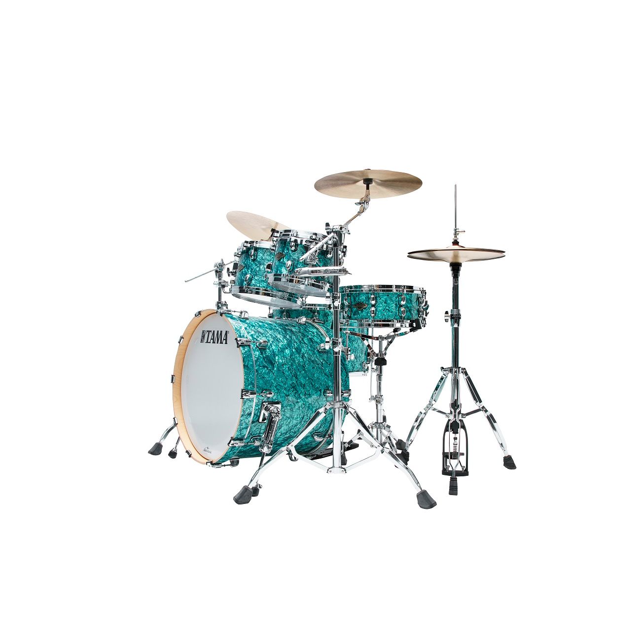 Starclassic Walnut/Birch 5-shellkit - WBR52RZS-TQP, Klädda i Turquoise Pearl Finish