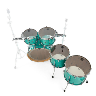 WBR52RZS-SGS Starclassic Walnut/Birch 5-shellkit Surf Green Silk Finish