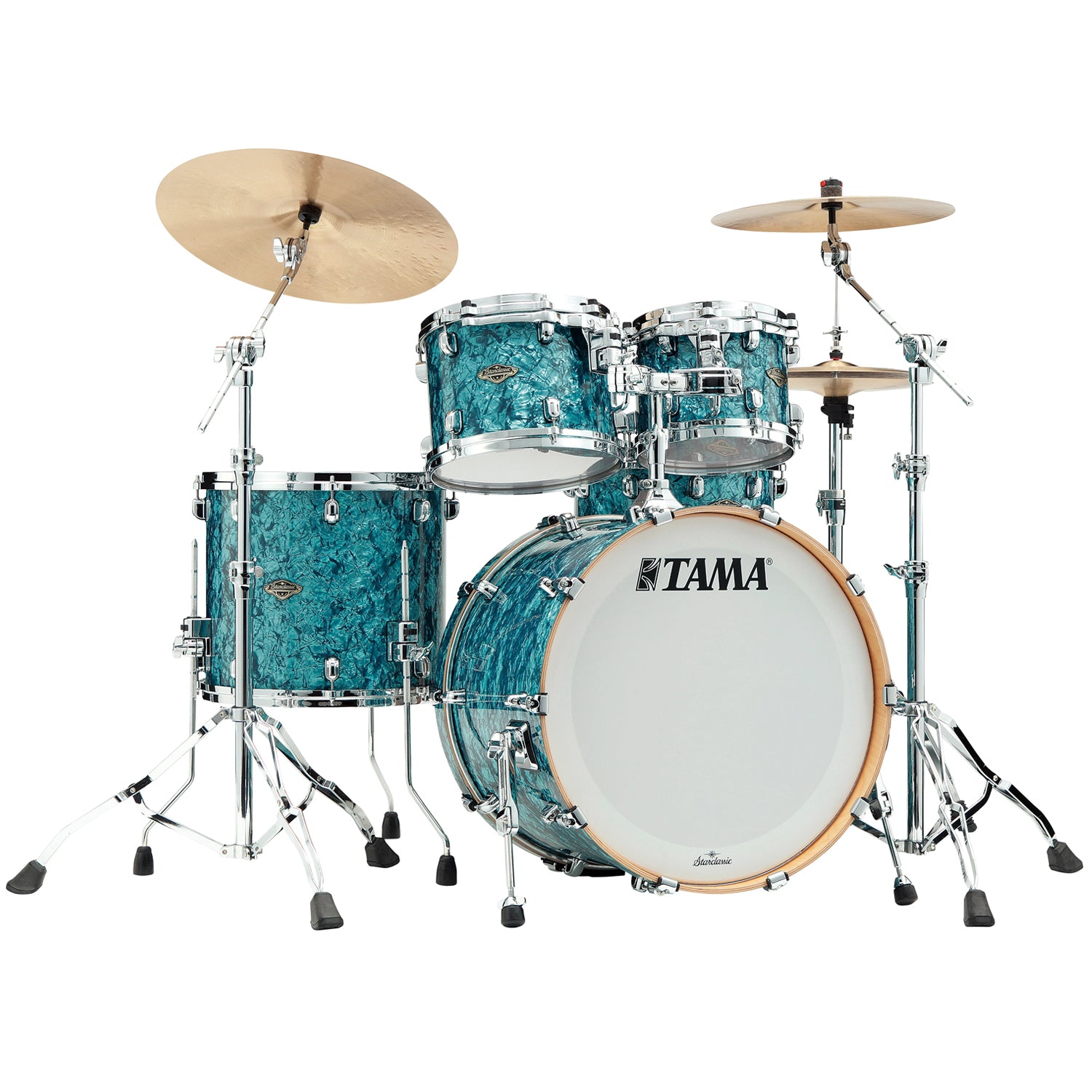 Starclassic Walnut/Birch 4-shellkit - WBR42S-TQP, klädda i Turquoise Pearl finish