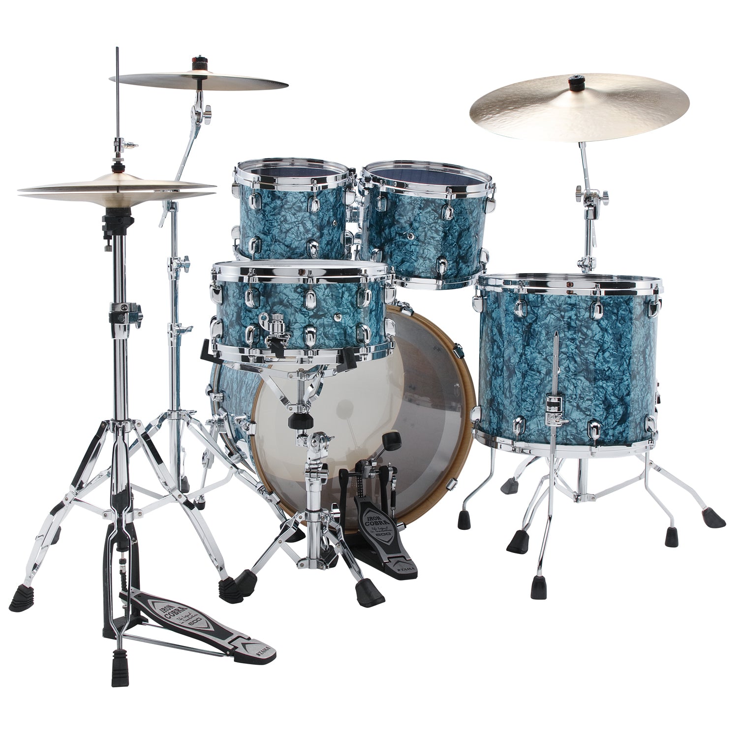 Starclassic Walnut/Birch 4-shellkit - WBR42S-TQP, klädda i Turquoise Pearl finish
