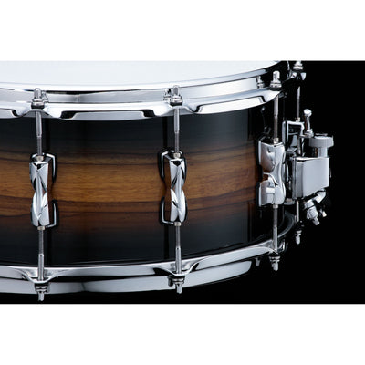 S.L.P. Limited Hybrid Maple/Bubinga Snare - LBM1465Z-MZB, i Midnight Zebrawood Burst.