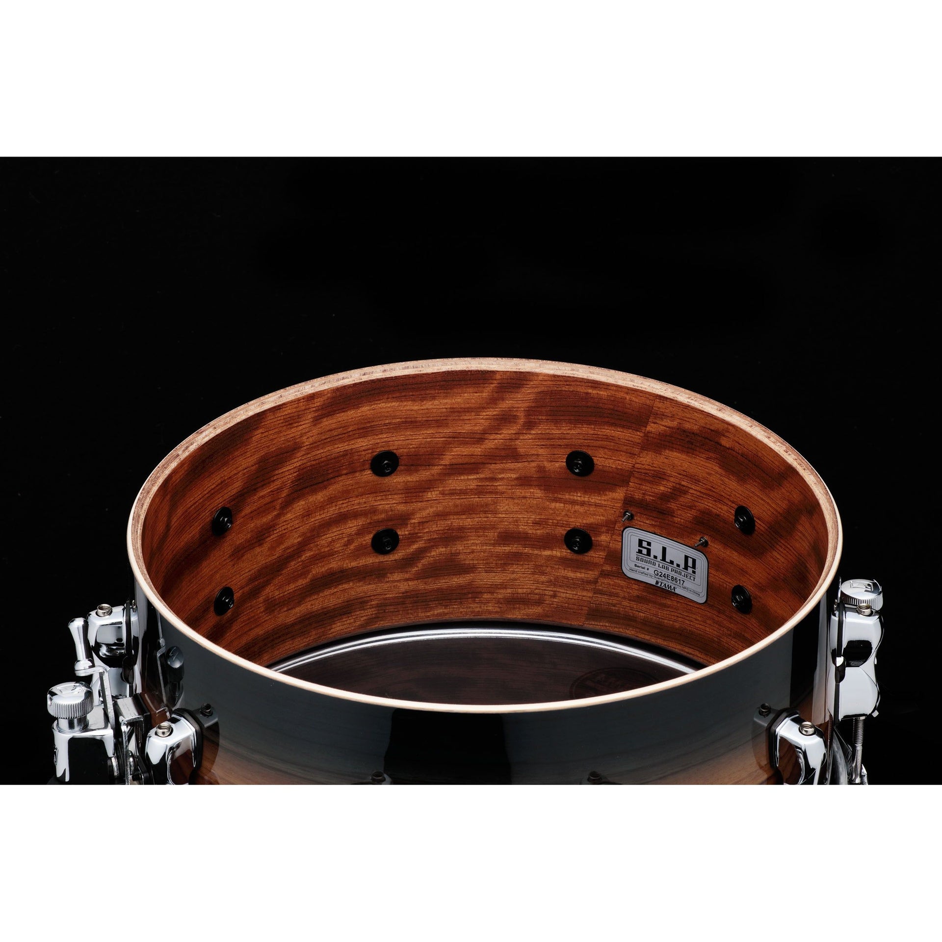 S.L.P. Limited Hybrid Maple/Bubinga Snare - LBM1465Z-MZB, i Midnight Zebrawood Burst.