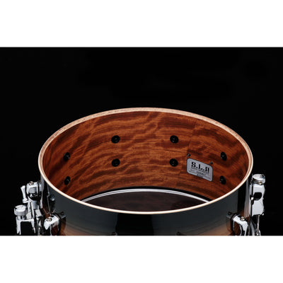 S.L.P. Limited Hybrid Maple/Bubinga Snare - LBM1465Z-MZB, i Midnight Zebrawood Burst.
