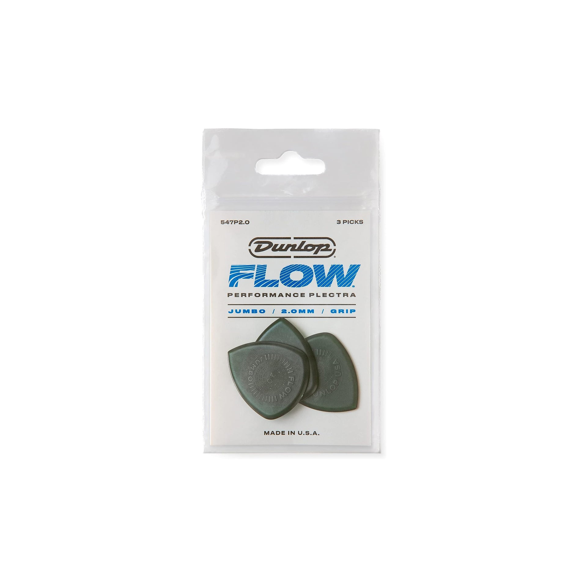 Dunlop - Flow Jumbo W/GRIP 2.0MM 547P200 - 3/PLYPK - Musik Utan Gränser 
