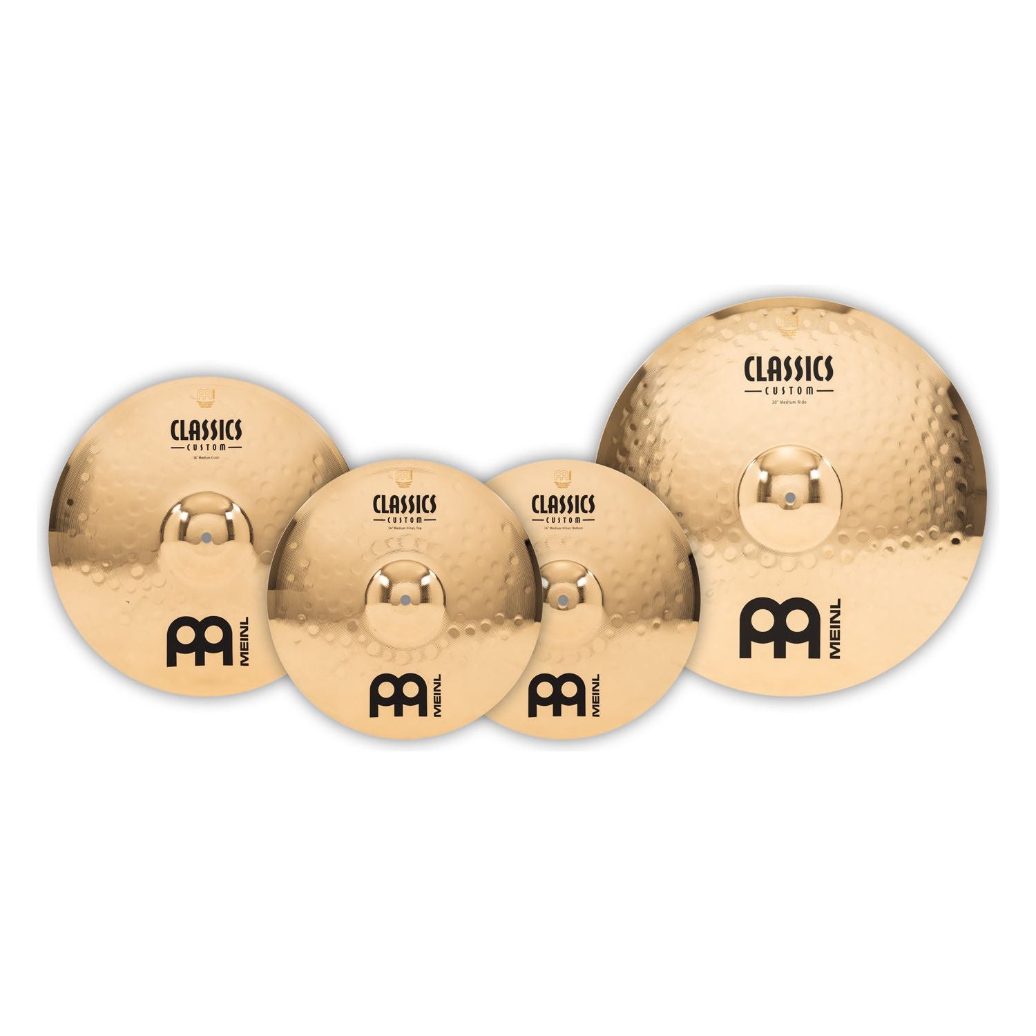 Meinl - CC141620 Classics Custom Brilliant Cymbal-set, 14H,16C,20R - Musik Utan Gränser 