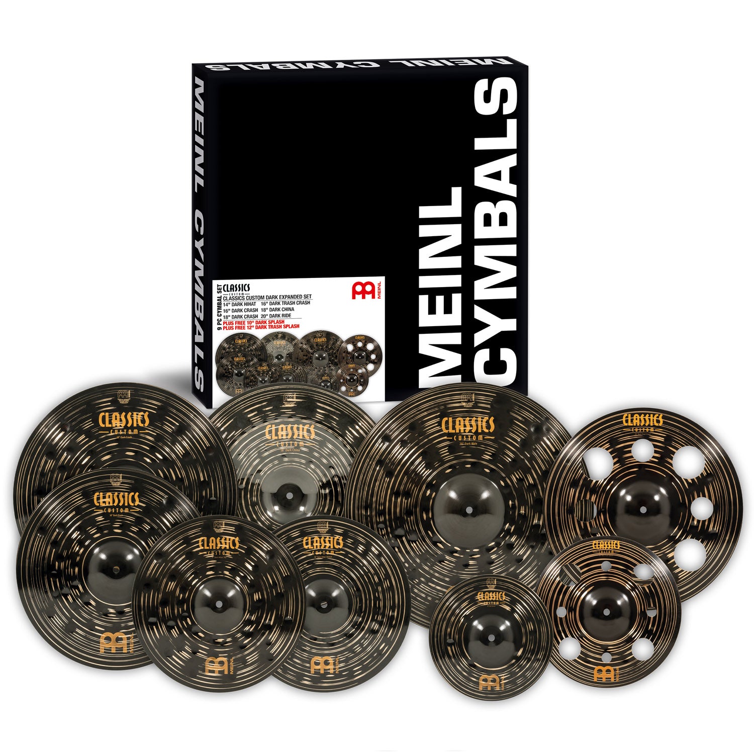 Meinl - CCD-ES1 Classics Custom Dark 8 pcs Cymbal Set - Musik Utan Gränser 
