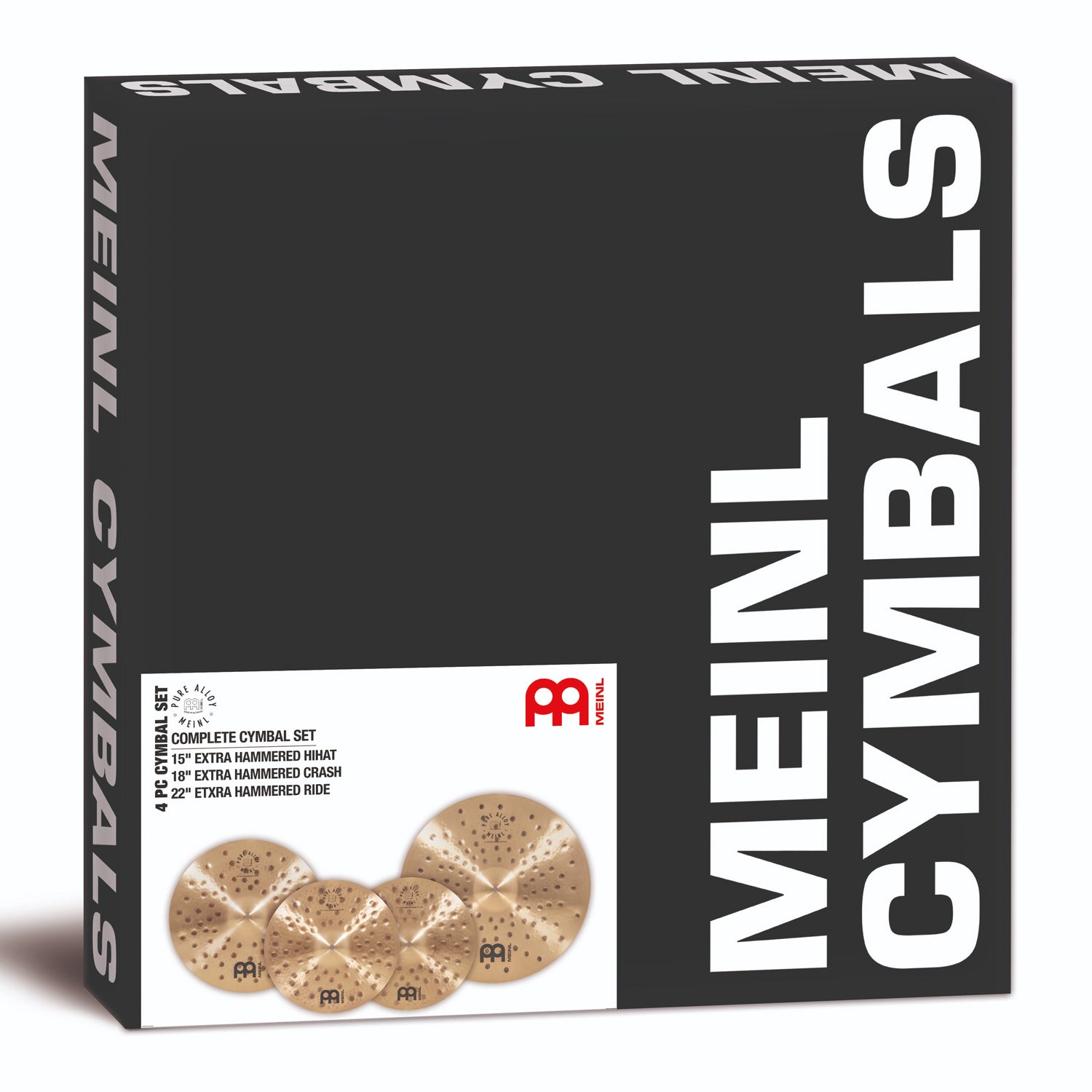 Meinl - PA-CS1 Pure Alloy Cymbal-set X-Hammered, 15H/18C/22 - Musik Utan Gränser 