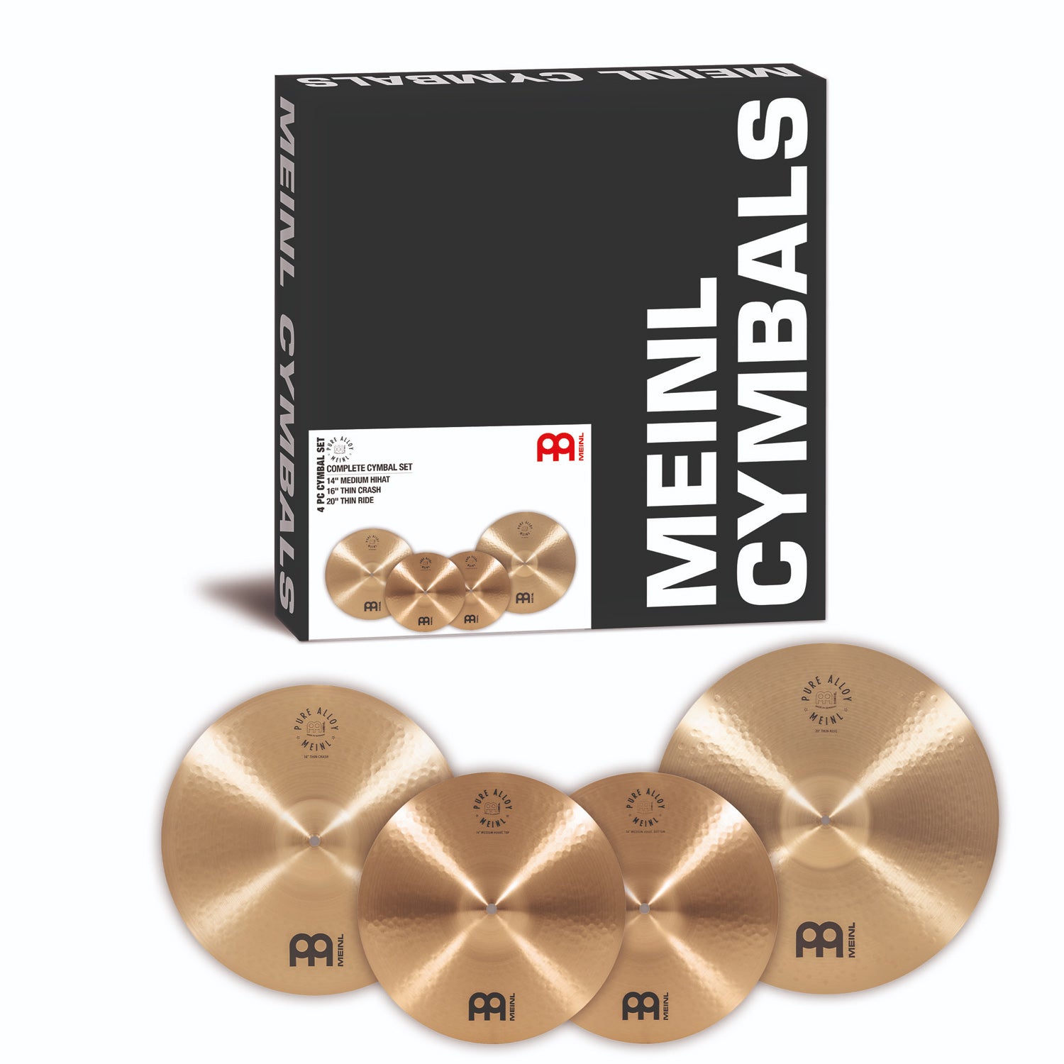 Meinl - PA-CS2 Pure Alloy Cymbal-set,, 14MH/16TC/20TR - Musik Utan Gränser 
