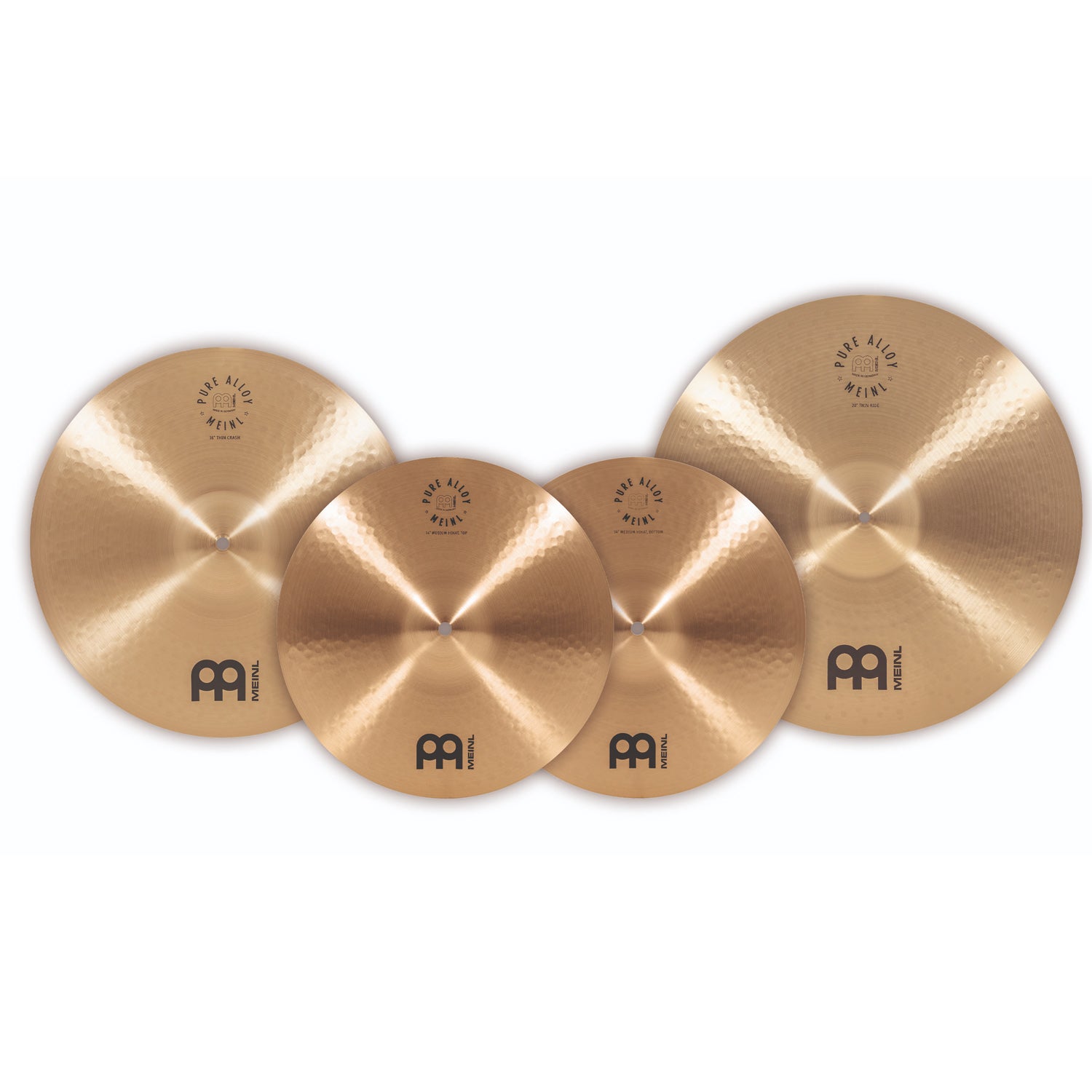 Meinl - PA-CS2 Pure Alloy Cymbal-set,, 14MH/16TC/20TR - Musik Utan Gränser 