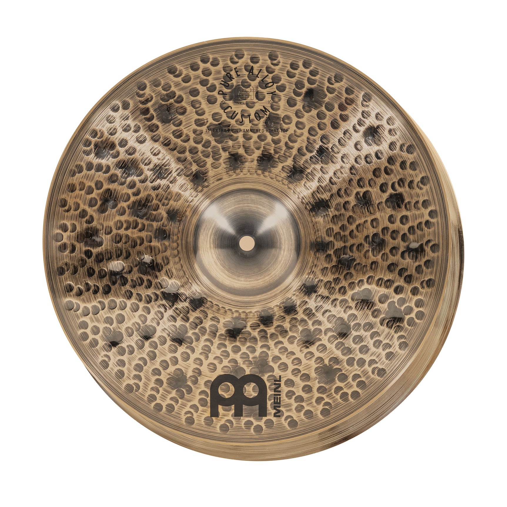 Meinl - PAC15ETHH Pure Alloy Custom 15'' Extra Thin Hammered Hi-Hat - Musik Utan Gränser 