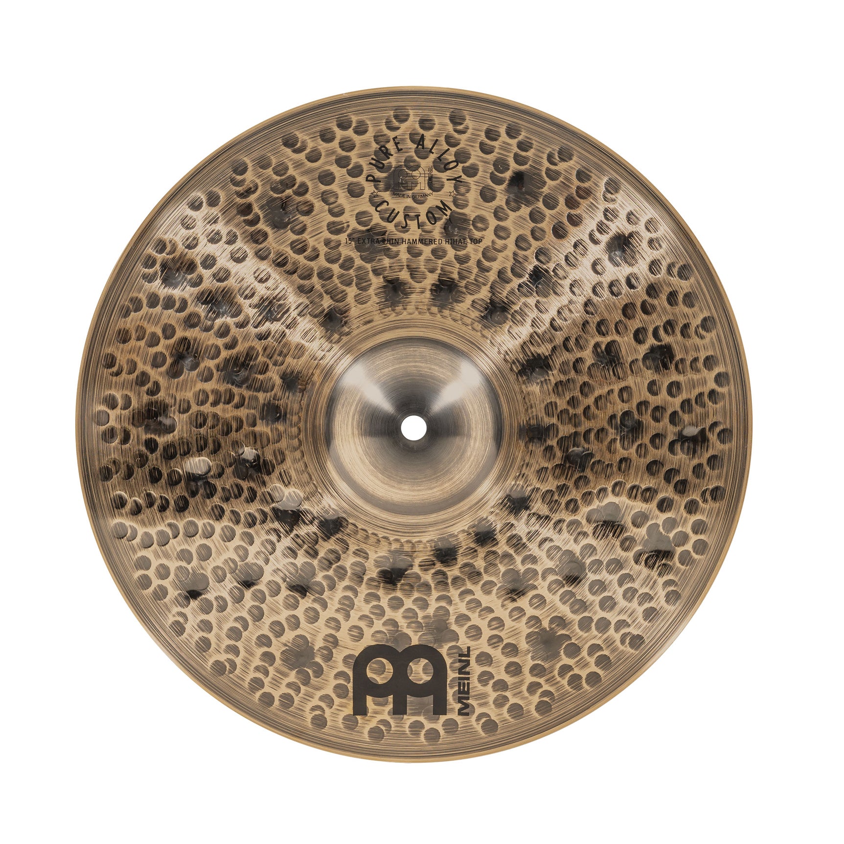 Meinl - PAC15ETHH Pure Alloy Custom 15'' Extra Thin Hammered Hi-Hat - Musik Utan Gränser 