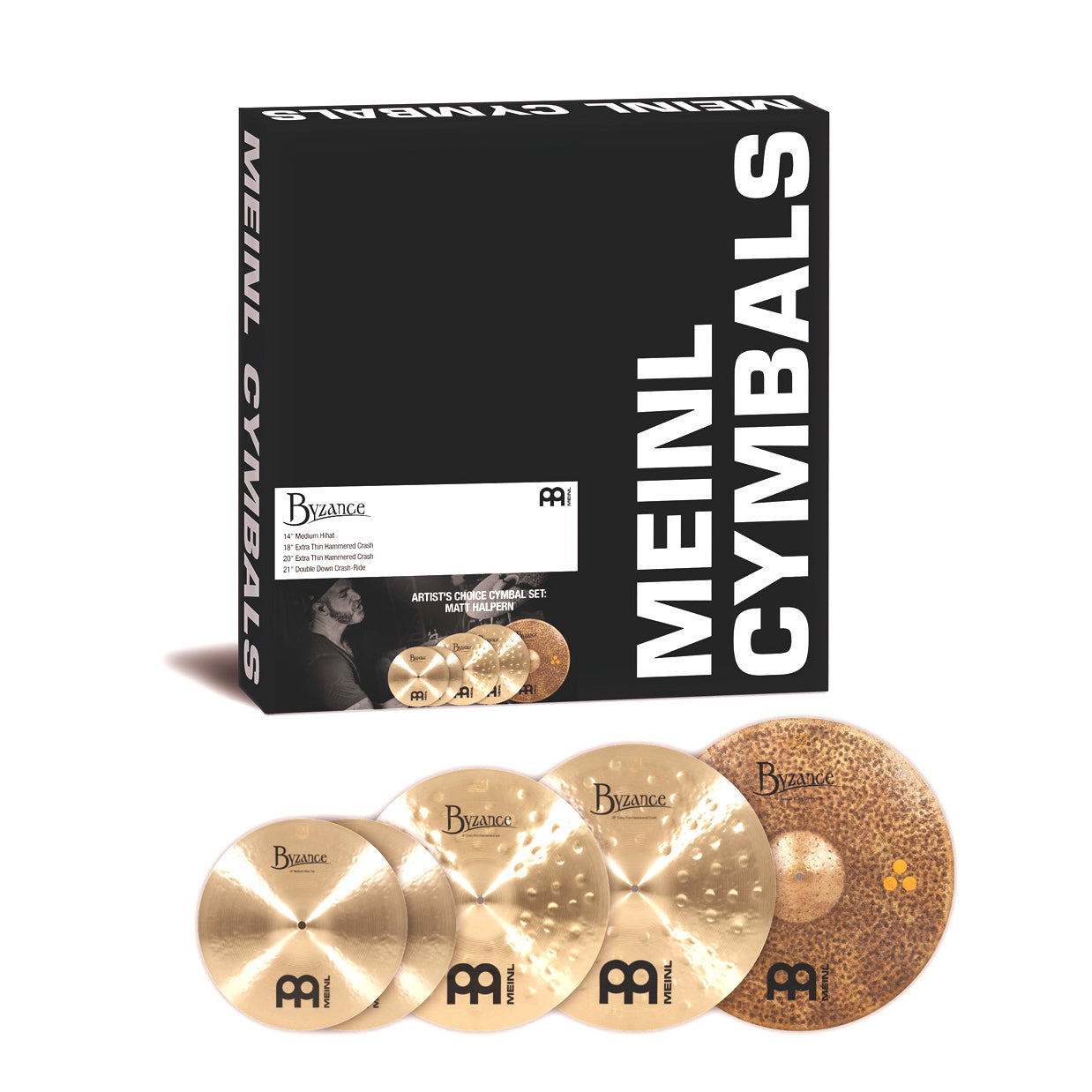 Meinl - A-CS2 Artist Choice Cymbal Set Matt Helpern 14" 18" 20" 21" - Musik Utan Gränser 
