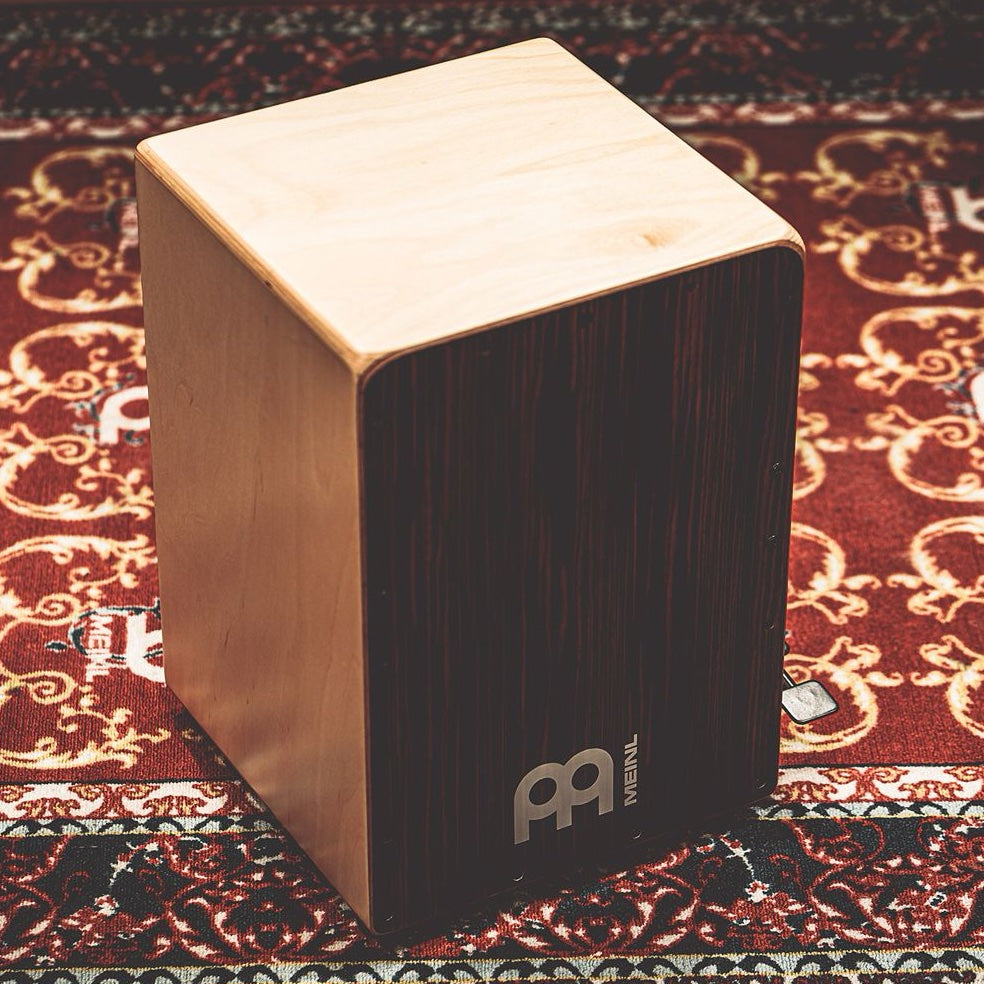 JBC6EY Bass Cajon w/Snare Pedal Ebony front