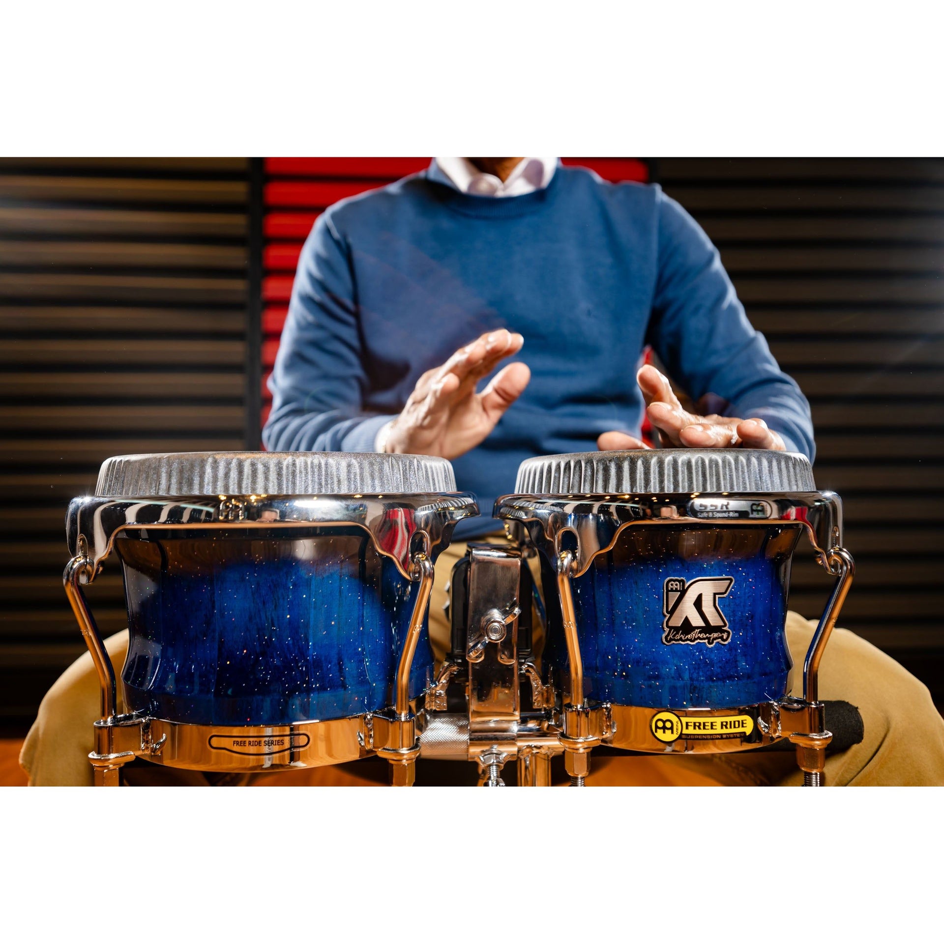 Meinl - WKT400BW William "Kachiro" Thompson Sign. Bongo, Blue Wave - Musik Utan Gränser 