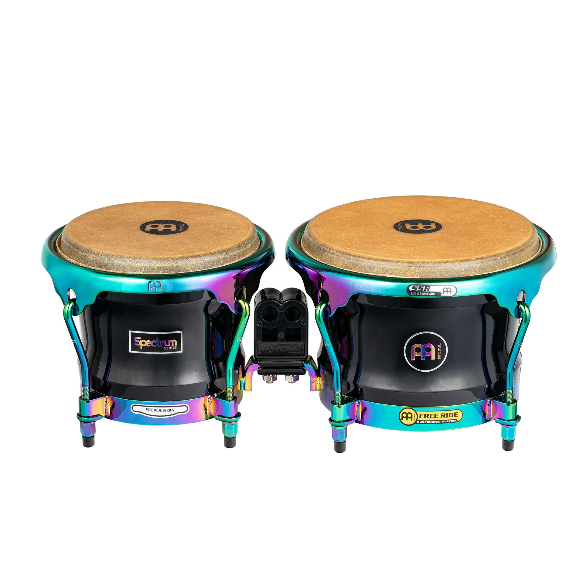 Meinl - S400PBK - Spectrum Series Bongo 7" & 8 1/2" Phantom Black. - Musik Utan Gränser 