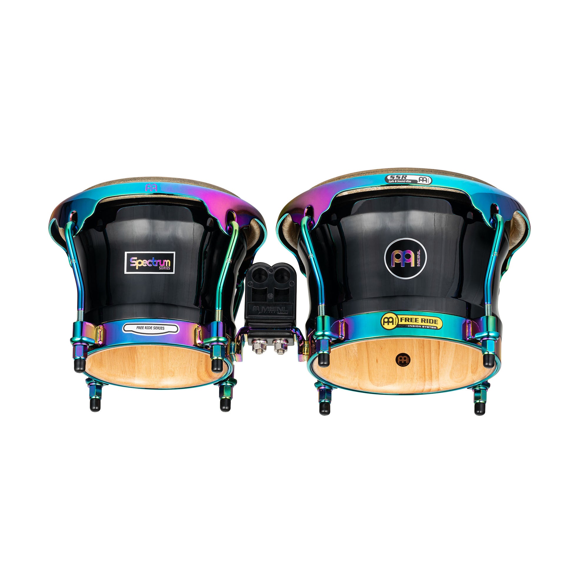 Meinl - S400PBK - Spectrum Series Bongo 7" & 8 1/2" Phantom Black. - Musik Utan Gränser 
