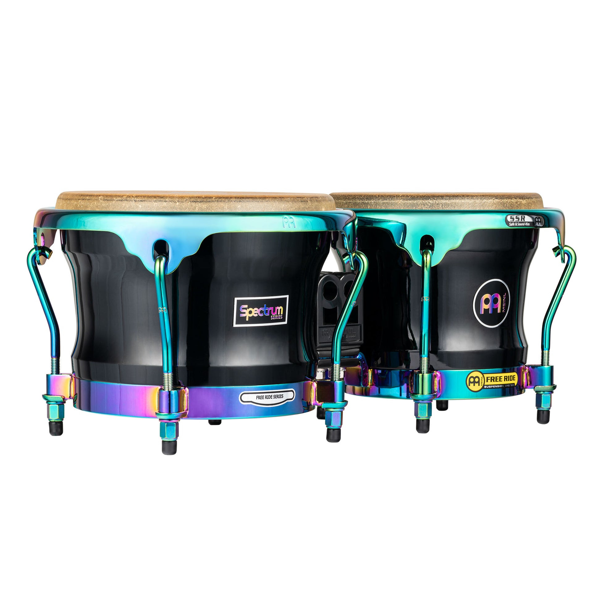 Meinl - S400PBK - Spectrum Series Bongo 7" & 8 1/2" Phantom Black. - Musik Utan Gränser 