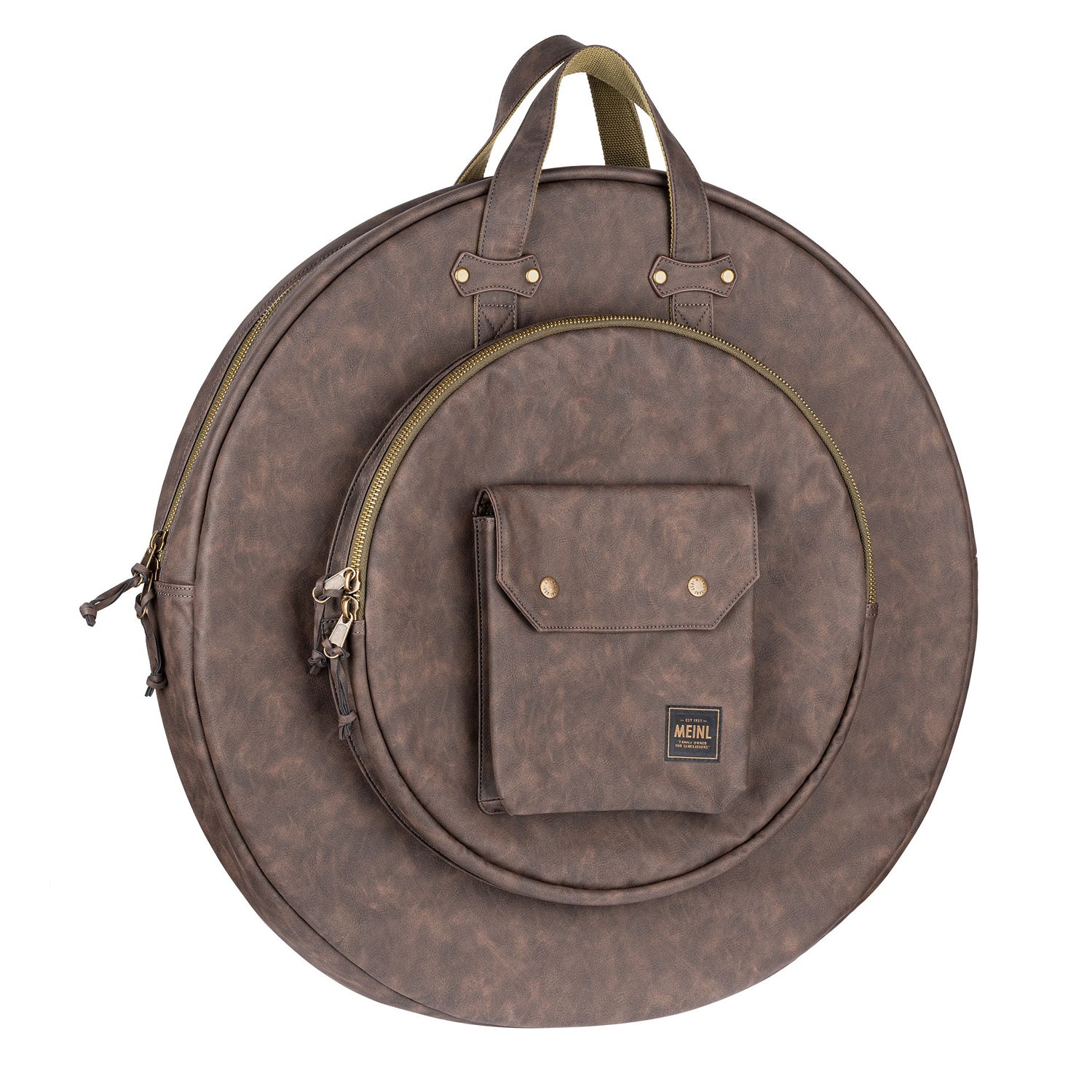 Meinl - MVHC22DB Vintage Cymbal bag 22'' w/BP straps, Dark Brown - Musik Utan Gränser 