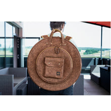 Ladda upp bild till gallerivisning, MVHC22LB Vintage Cymbal bag 22&#39;&#39; w/BP straps, Light Brown
