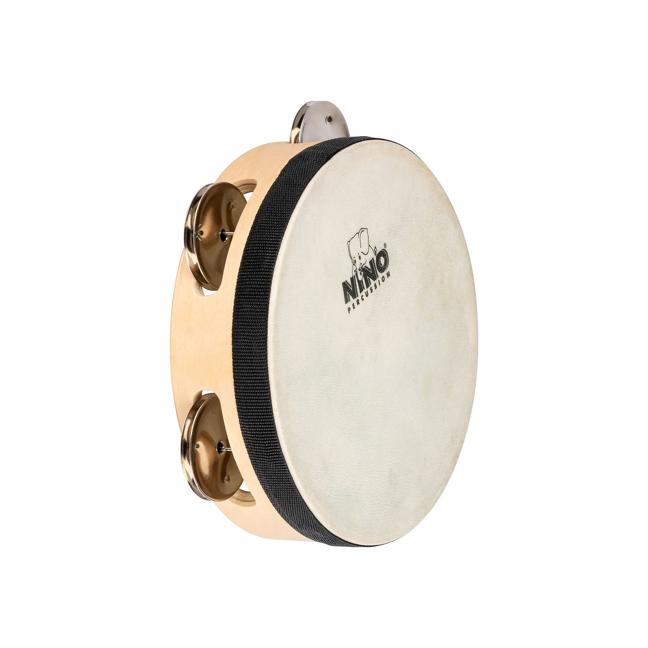 NINO942 Tamburin med skinn trä 6