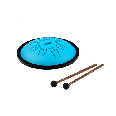 NINO - NINO981 Steel Tongue Drum Small 7'' Blue - Musik Utan Gränser 