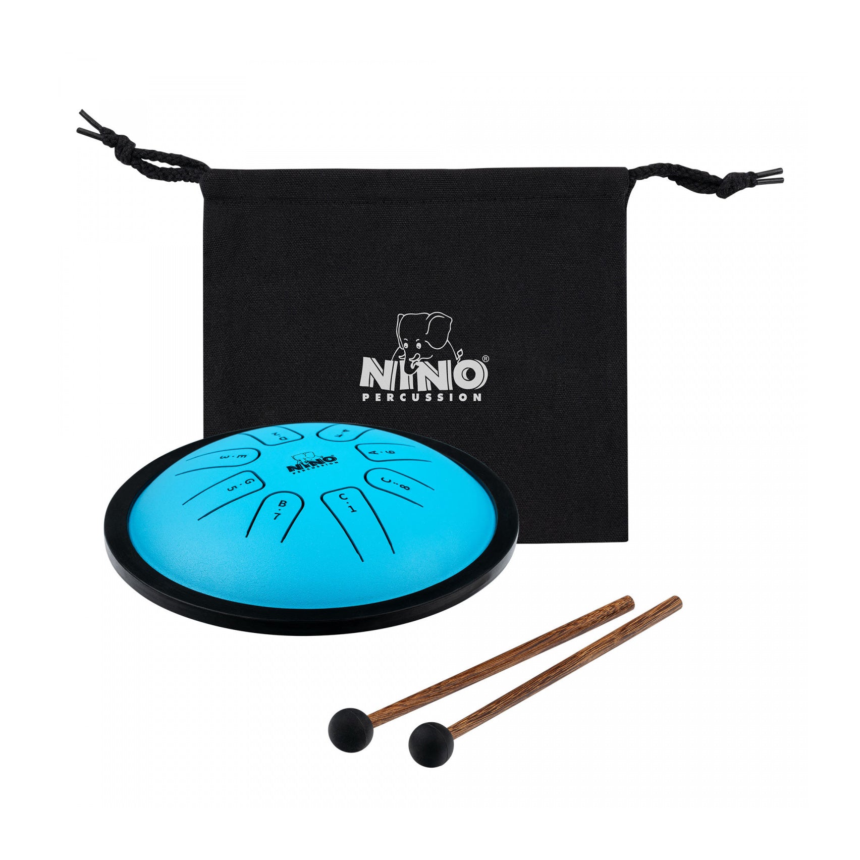 NINO - NINO981 Steel Tongue Drum Small 7'' Blue - Musik Utan Gränser 
