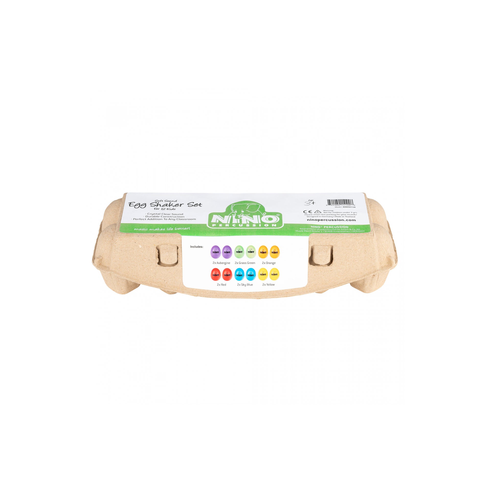NINO - NINOSET19 Egg Shaker Set Soft - Musik Utan Gränser 