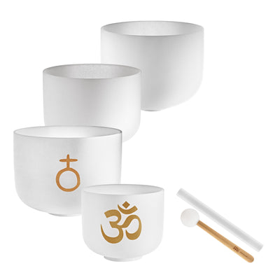 CSBSETOM4 Om Crystal Singing Bowl Set 4 pcs